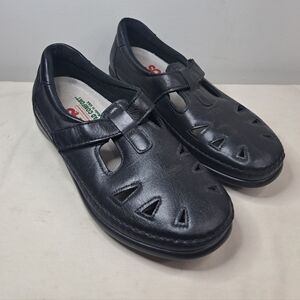 SAS Mary Jane Tripad Comfort  Black Leather Casual Walking Loafers Size 7.5W